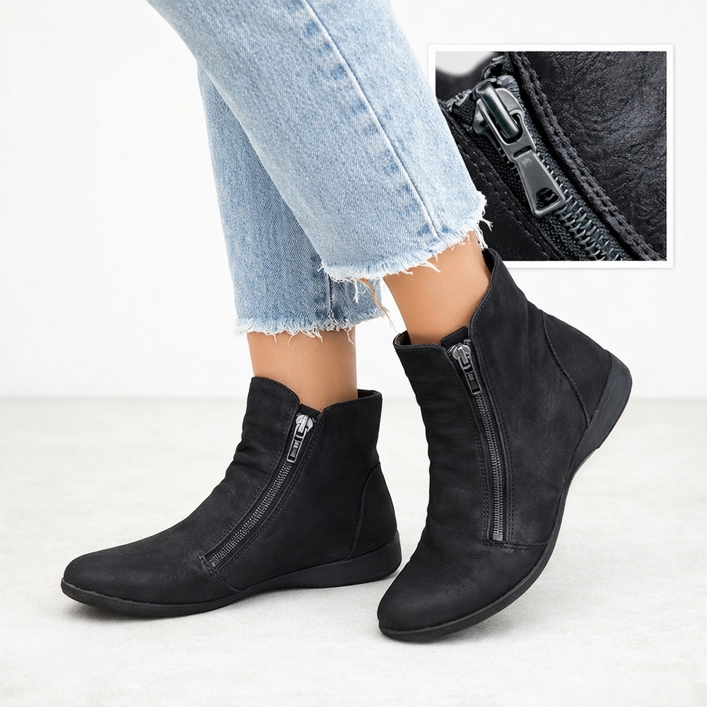Munro double zip moto ankle boots 10
